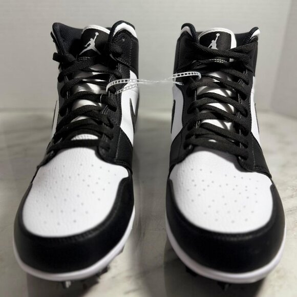 Jordan 1 TD Cleat 2023 Mid Black White Size 12 - | NWOB - Picture 3 of 10